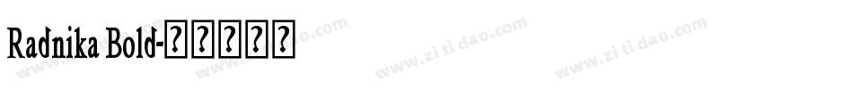 Radnika Bold字体转换